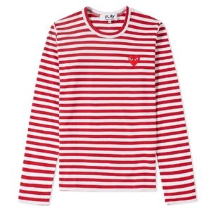 Comme Des Garçons PLAY Red Striped Long Sleeve